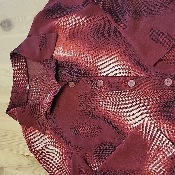 VINTAGE Strechy Button-down Shirt US S - Picture 3 of 7